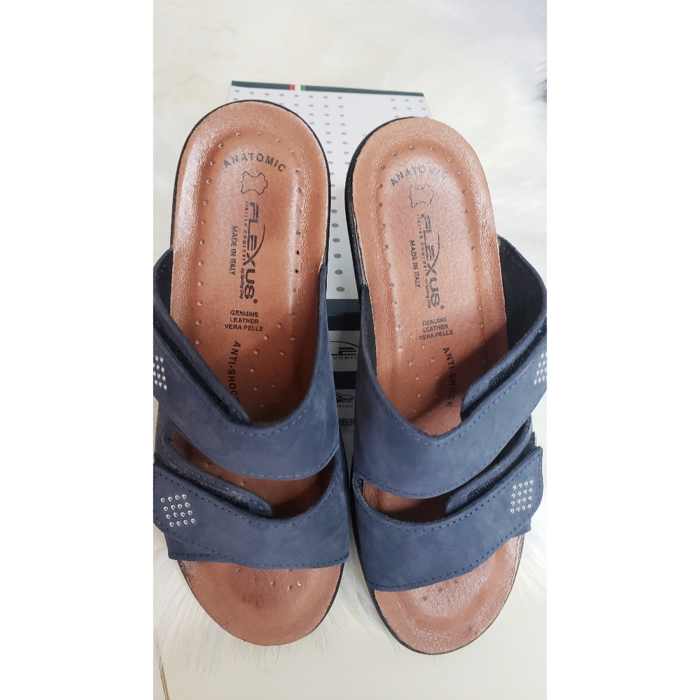 Flexus Spring Step Aditi Sandal Denim Blue Sz 38/8 - Picture 3 of 4